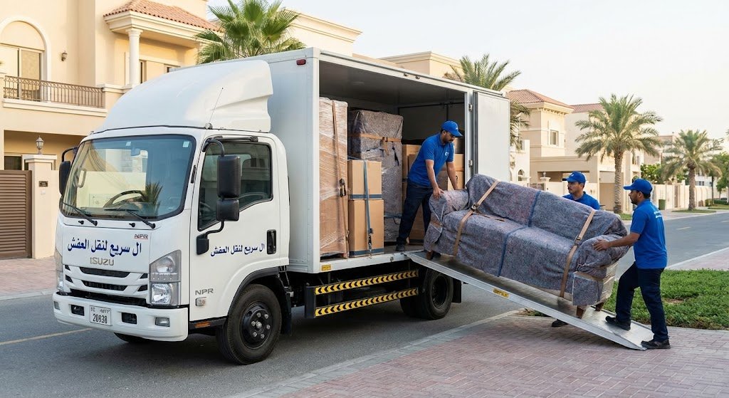 دينا نقل عفش بالرياض مغلقة وحديثة لنقل الاثاث بأمان
